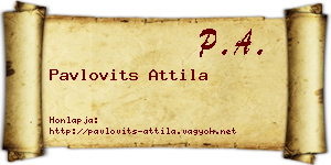 Pavlovits Attila névjegykártya